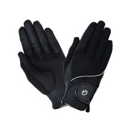 Rękawiczki Crystals black Equus Brand. Czarne rękawiczki dziecięce EQUUS CARE, bez ramiączek. W wyprzedaży za 69.99 zł.