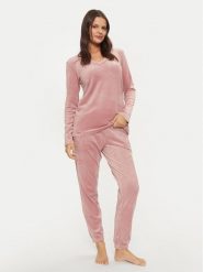 Selmark Piżama P8373 Różowy Regular Fit. Czerwone piżamy damskie SELMARK, xl, bez wzorów, z syntetyku, bez ramiączek. Za 169.99 zł.