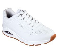 Buty do chodzenia męskie Skechers Uno Stand ON Air. Białe buty sportowe na co dzień męskie Skechers, na lato, z gumy, bez zapięcia, trekkingowe. Za 385.00 zł.