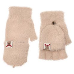 Beżowe Śliczne Rękawiczki Alpaka Damskie Armodo. Brązowe rękawiczki damskie Armodo, na zimę, z aplikacjami. Za 29.99 zł.