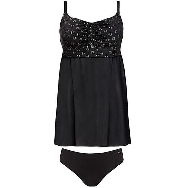 Strój kąpielowy plażowy damski tankini Self Paris. Czarne bikini damskie SELF HEAT, bez wzorów. Za 200.39 zł.