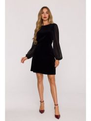 Made of emotion Sukienka w kolorze czarnym rozmiar: L. Czarne sukienki damskie Made Of Emotion, na co dzień, l, bez wzorów, z bawełny, bez kołnierzyka, bez ramiączek, mini, proste. Za 269.99 zł.