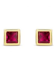 Revoni Złote kolczyki-wkrętki z rubinami rozmiar: onesize. Różowe kolczyki damskie Revoni, z rubinem, złote. Za 347.99 zł.