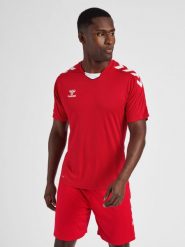 Koszulka piłkarska z krótkim rękawem męska Hummel Core XK Poly Jersey S/S. Zielone t-shirty sportowe męskie HUMMEL, m, z jersey, bez ramiączek, do piłki nożnej. Za 105.50 zł.
