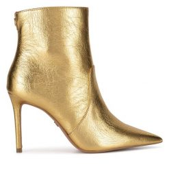 Botki Nine West. Żółte botki damskie Nine West, bez obcasa, na szpilce, bez zapięcia. Za 249.99 zł.