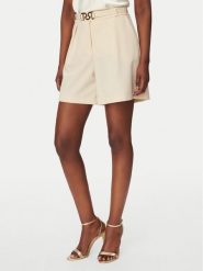 Rinascimento Spodnie materiałowe CFC0127761003 Beżowy Regular Fit. Brązowe spodnie materiałowe damskie RINASCIMENTO, bez wzorów, z materiału. Za 459.99 zł.