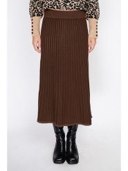 ASSUILI Kaszmirowa spódnica w kolorze brązowym rozmiar: 38. Brązowe spódniczki damskie Assuili, bez wzorów, z kaszmiru, klasyczne, z standardowym stanem, midi. Za 135.49 zł.