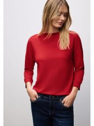 Cecil Koszulka w kolorze czerwonym rozmiar: 38. Czerwone bluzki damskie Cecil, bez wzorów, bez kołnierzyka, bez ramiączek. Za 100.52 zł.