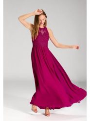 SWING Sukienka w kolorze różowym rozmiar: 36. Różowe sukienki damskie Swing, bez wzorów, bez kołnierzyka, bez ramiączek, maxi. Za 328.65 zł.