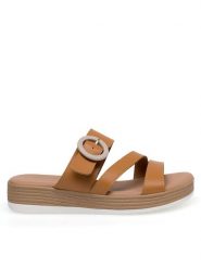 Lasocki Klapki WFA2719-2Z Brązowy. Brązowe klapki damskie Lasocki, bez wzorów, ze skóry, bez obcasa. Za 49.99 zł.