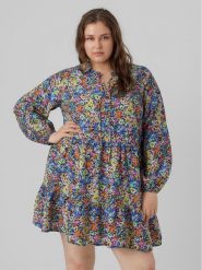 Vero Moda Curve Sukienka letnia 10291258 Kolorowy Loose Fit. Sukienki damskie Vero Moda Curve, na lato, bez wzorów, z wiskozy, bez kołnierzyka, bez ramiączek. Za 99.99 zł.