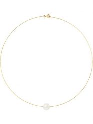 Pearline Złoty naszyjnik z perłą - dł. 42 cm rozmiar: onesize. Żółte naszyjniki damskie Pearline, złote. Za 724.78 zł.