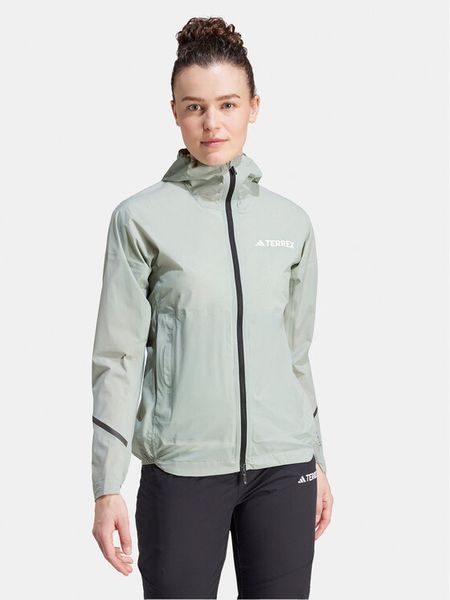 Adidas Kurtka przeciwdeszczowa Terrex Xperior IK7830 Zielony Slim Fit. Zielone kurtki przeciwdeszczowe damskie Adidas, l, bez kaptura. Za 509.99 zł.
