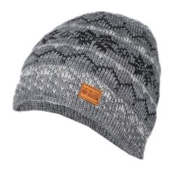 Czapka Zimowa, Szara w Śnieżki, Ciepła, Podszyta Polarem, Męska -Pako Jeans. Szare czapki męskie Pako Jeans, na jesień, bez wzorów, z jeansu. Za 45.00 zł.