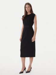 BOSS Sukienka koktajlowa Detira1 50551898 Czarny Slim Fit. Czarne sukienki damskie Boss, bez wzorów, z wiskozy, wizytowe, bez kołnierzyka, bez ramiączek. Za 1,649.00 zł.