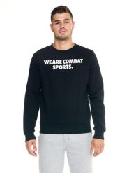 Bluza z ściągacze na co dzień na siłownię. Czarne bluzy bez kaptura damskie LEONE 1947 APPAREL, bez wzorów, bez kołnierzyka, bez ramiączek. Za 147.31 zł.