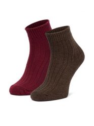 Nine West Skarpety długie CEO_LA_NW_12744_Z_AW25 (2-PACK) Brązowy. Brązowe skarpetki damskie Nine West, bez wzorów, z nylonu. Za 39.99 zł.