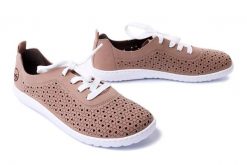 RIEKER 52803-60 beige, półbuty letnie damskie. Brązowe półbuty damskie Rieker, bez wzorów, bez obcasa. Za 195.93 zł.