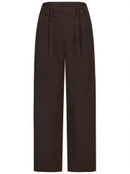 Sublevel Spodnie w kolorze ciemnobrązowym rozmiar: S. Brązowe spodnie materiałowe damskie Sublevel, bez wzorów, z materiału. Za 87.19 zł.