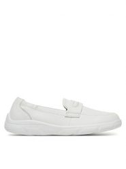 Caprice Półbuty 9-24400-44 Biały. Białe półbuty damskie Caprice, bez wzorów, ze skóry, bez obcasa, na płaskiej podeszwie. Za 237.99 zł.