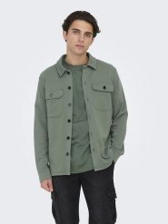 ONLY & SONS Koszula w kolorze szarym rozmiar: L. Szare koszule męskie Only & Sons, l, bez wzorów, bez kołnierzyka, bez ramiączek. Za 127.35 zł.