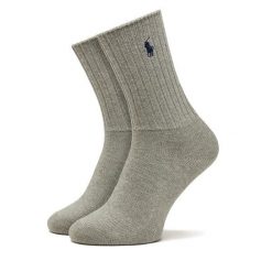 Skarpety długie Polo Ralph Lauren. Szare skarpetki damskie Polo Ralph Lauren, bez wzorów. Za 75.99 zł.