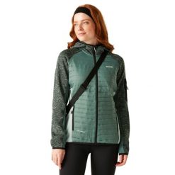 Damska Kurtka Hybrydowa Newhill. Zielone kurtki damskie Regatta, xl, bez wzorów, z materiału, z kapturem. Za 98.99 zł.