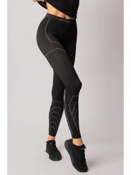 Spaio Legginsy termiczne "Rapid" w kolorze czarno-szarym rozmiar: L. Czarne legginsy damskie Spaio, l, bez wzorów, z materiału. Za 86.99 zł.