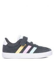 Adidas Sneakersy Vl Court 3.0 JH6315 Szary. Szare buty sportowe dziewczęce Adidas, bez wzorów, ze skóry, bez zapięcia. Za 199.99 zł.