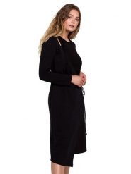 Be Wear Sukienka w kolorze czarnym rozmiar: XXL. Czarne sukienki damskie Be Wear, na co dzień, xxl, bez wzorów, bez kołnierzyka, bez ramiączek, midi, proste. Za 87.61 zł.