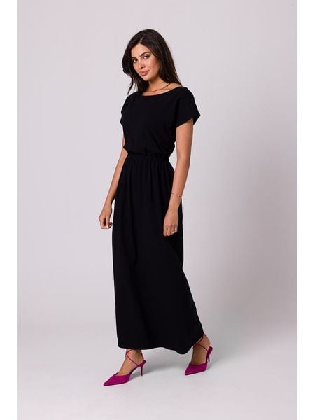 Be Wear Sukienka w kolorze czarnym rozmiar: M. Czarne sukienki damskie Be Wear, m, bez wzorów, z bawełny, bez kołnierzyka, bez ramiączek, maxi. Za 202.03 zł.
