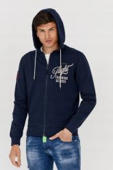 AERONAUTICA MILITARE Granatowa bluza męska. Niebieskie bluzy z kapturem męskie AERONAUTICA MILITARE, m. W wyprzedaży za 499.99 zł.