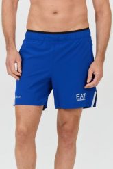 EA7 Niebieskie kąpielówki Bermudas. Niebieskie kąpielówki męskie EA7 Emporio Armani, l, bez wzorów. W wyprzedaży za 330.99 zł.