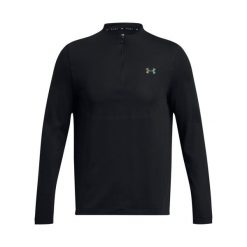 Bluza treningowa z zamkiem błyskawicznym 1/4 Under Armour Rush Seamless. Czarne bluzy bez kaptura męskie Under Armour, m, z dzianiny. Za 309.40 zł.