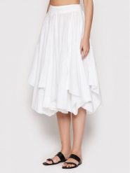 Peserico Spódnica midi P05428L1 Biały Regular Fit. Białe spódniczki damskie Peserico, l, bez wzorów, z bawełny, midi. Za 3,009.00 zł.
