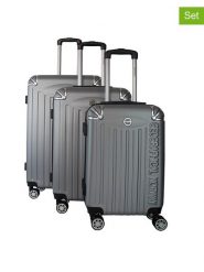 Geographical Norway 3-częściowy zestaw "Softless" w kolorze szarym rozmiar: onesize. Szare walizki Geographical Norway, bez wzorów, z materiału. Za 347.99 zł.