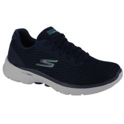 Buty sportowe Sneakersy damskie, Skechers Go Walk 6 - Iconic Vision. Niebieskie buty sportowe na co dzień damskie Skechers, bez wzorów, trekkingowe. Za 309.99 zł.