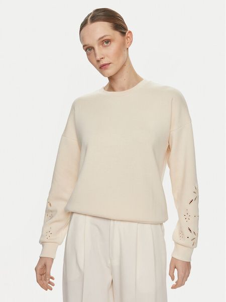 Vila Bluza Sif 14099158 Beżowy Regular Fit. Brązowe bluzy bez kaptura damskie Vila, xl, z syntetyku. Za 99.99 zł.