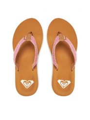 Roxy Japonki ARJL101167ro Różowy. Czerwone klapki damskie Roxy, bez wzorów, z tworzywa sztucznego, bez obcasa. Za 119.99 zł.
