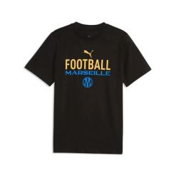 Koszulka OM Culture 2026/27. Niebieskie t-shirty sportowe męskie Puma, l, z materiału, bez ramiączek, do piłki nożnej. Za 171.00 zł.