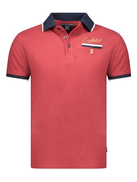 Canadian Peak Koszulka polo "Kareak" w kolorze bordowym rozmiar: L. Czerwone koszulki polo męskie Canadian Peak, l, bez wzorów, z bawełny, bez ramiączek. Za 110.81 zł.