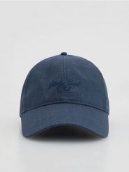Lniana czapka baseball - granatowy. Niebieskie czapki męskie Reserved, bez wzorów. Za 79.99 zł.