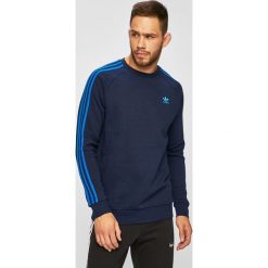 Adidas Originals - Bluza. Niebieskie bluzy bez kaptura męskie adidas Originals, l, z bawełny. Za 199.90 zł.
