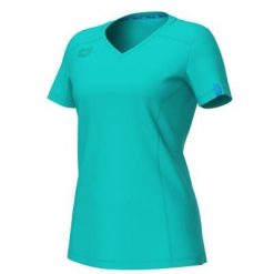 Koszulka damska T-Shirt sportowy Arena Team Line T-shirt Panel Water. Niebieskie bluzki sportowe damskie Arena, bez kołnierzyka, bez ramiączek. Za 129.99 zł.