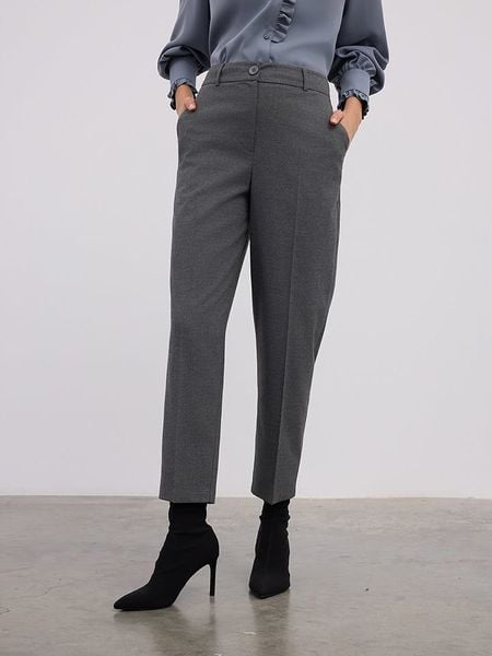 BGN Spodnie w kolorze antracytowym rozmiar: 40. Czarne spodnie materiałowe damskie BGN, bez wzorów, z materiału, z podwyższonym stanem. Za 106.13 zł.