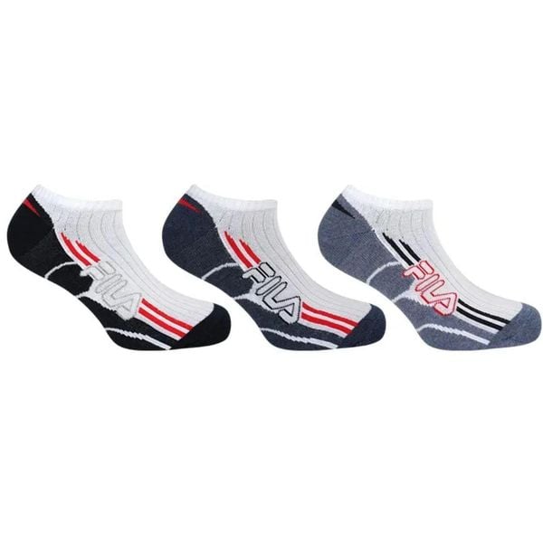 Fila 3-pack skarpety sneaker biały/granat 39-42. Białe skarpetki damskie Fila, bez wzorów. Za 135.99 zł.
