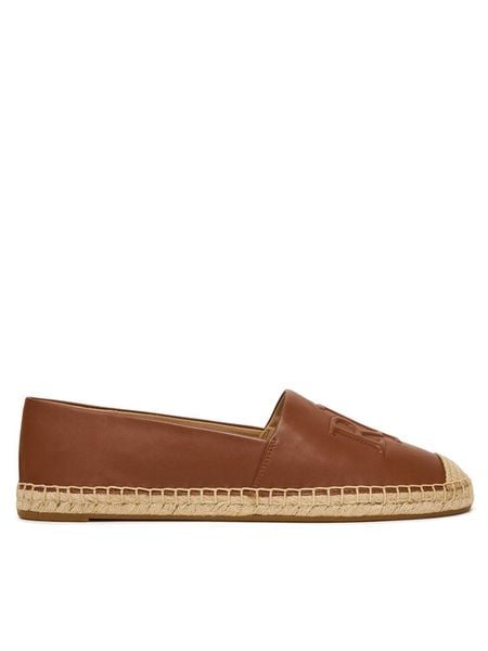 LAUREN RALPH LAUREN Espadryle Cameryn 802P04415003 Brązowy. Brązowe espadryle damskie Lauren Ralph Lauren, bez wzorów, ze skóry, bez obcasa. Za 619.99 zł.