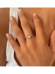 OR Carats Złoty pierścionek z diamentami i cytrynem rozmiar: 56. Żółte pierścionki damskie OR Carats, z cytrynem, złote. Za 1,544.99 zł.