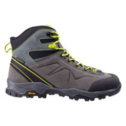 Buty Elbrus Herone Mid 92800622307 szare. Szare buty trekkingowe męskie z gumy, bez zapięcia. Za 595.09 zł.