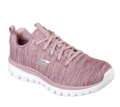Buty do chodzenia damskie Skechers Twisted Fortune. Brązowe buty sportowe na co dzień damskie Skechers, bez wzorów, z materiału, trekkingowe. Za 282.00 zł.